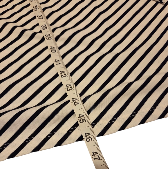 NWT Universal STANDARD Crescent Breton Stripe Knot Dress Ecru/Black Stripe Large - Picture 10 of 13